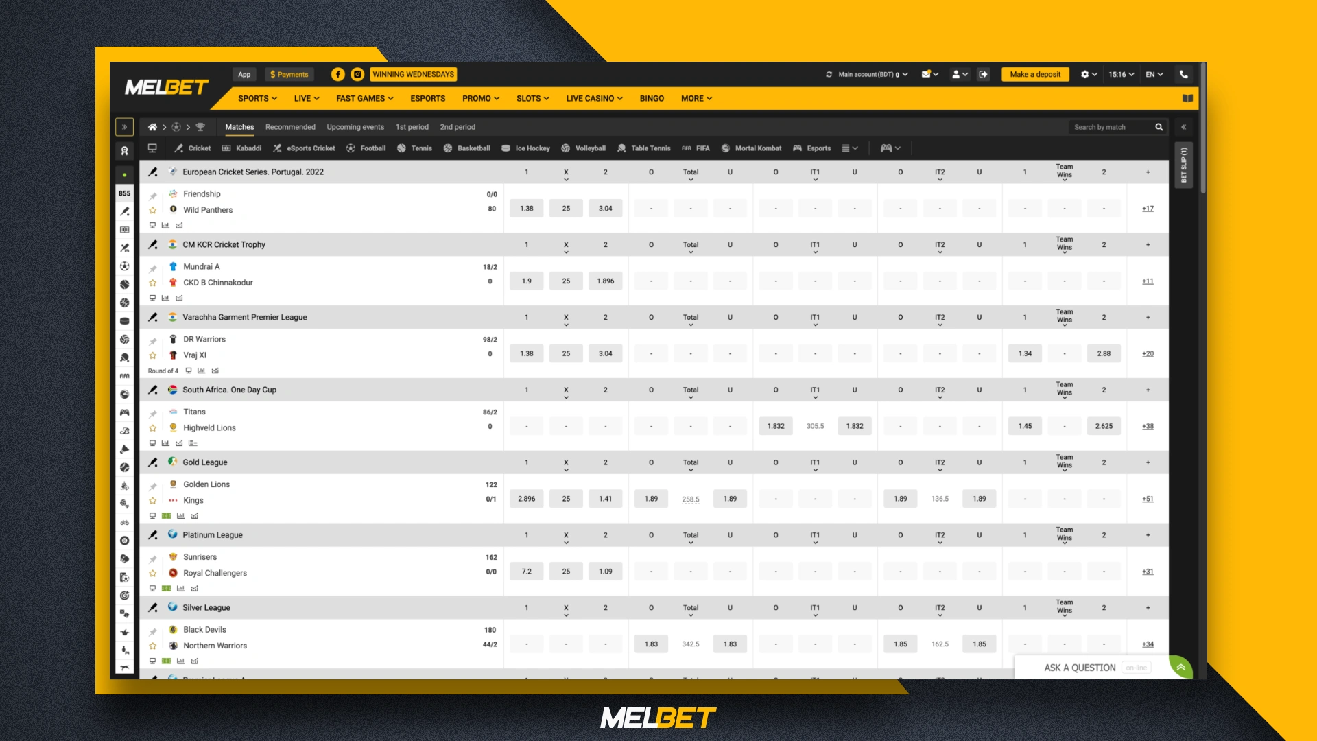 Start by going to the Melbet website and logging into your account