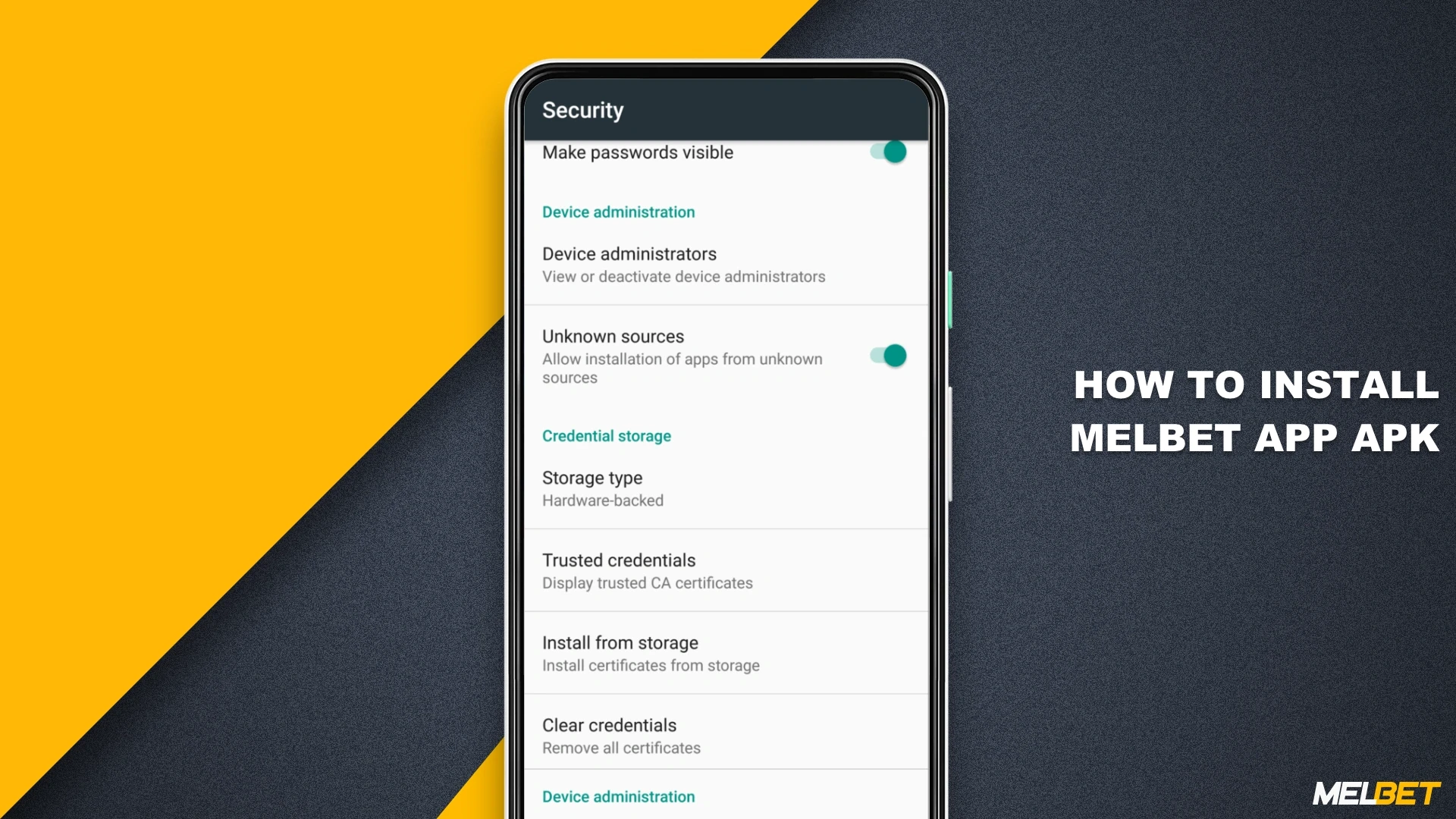 To install Melbet APK you literally need to perform a few simple steps