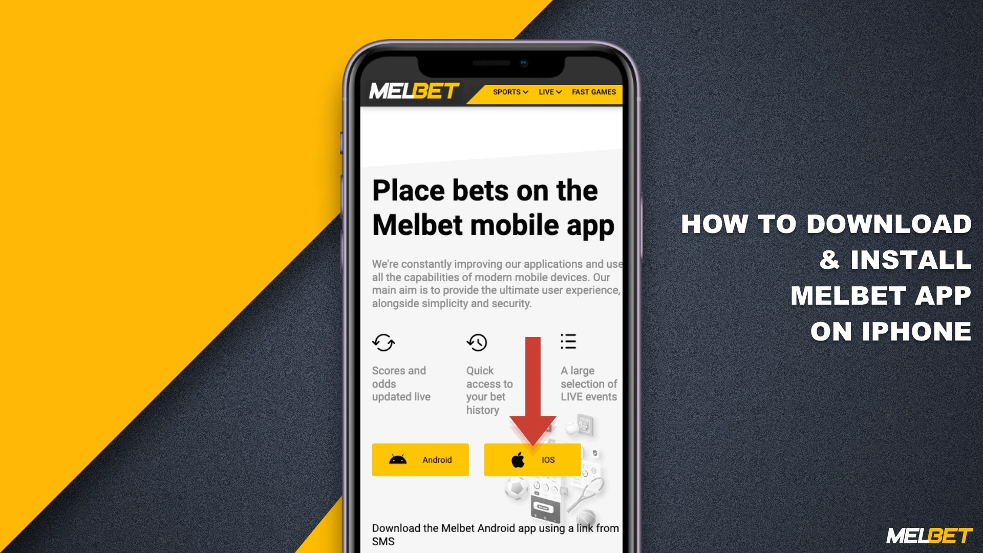 In order to download and install the Melbet app for iPhone you need to follow a few simple steps
